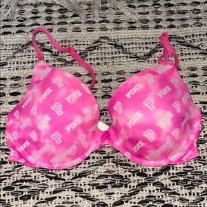 Victoria's Secret Pink Bra with Logo Print